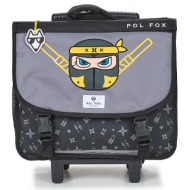 σχολική τσάντα pol fox cartable 38 cm ninja a roulettes