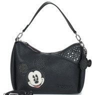 τσάντες ώμου desigual bag mickey studstyle black mayari maxi