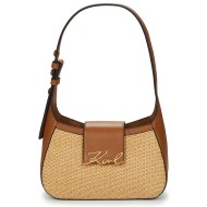 τσάντες ώμου karl lagerfeld k/signature sm shb raffia