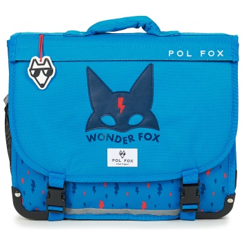σάκα pol fox cartable wonder fox blue 38 cm