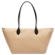 πορτοφόλι lacoste athena bag - eco beige noir