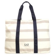 τσάντα ea7 emporio armani striped shopping bag women