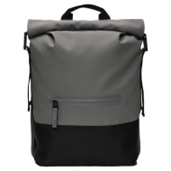 σακίδιο πλάτης rains grey trail rolltop |