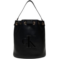 τσάντες χειρός calvin klein jeans raised ck large bucket lv04f3232g |