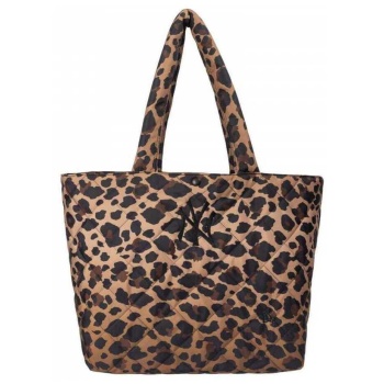 τσάντα new-era leopard quilted tote bag neyyan |