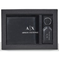 πορτοφόλι armani exchange plain leather gift set