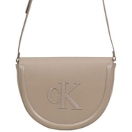τσάντες ώμου calvin klein jeans raised ck saddle crossbody lv04f3221g |