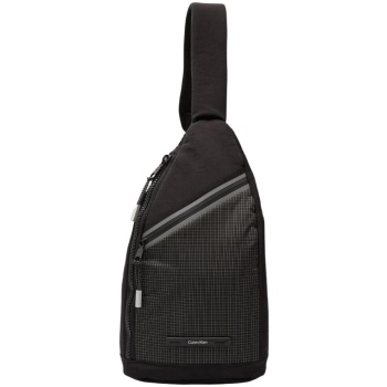 τσάντες ώμου calvin klein jeans striped utility zip sling σε προσφορά