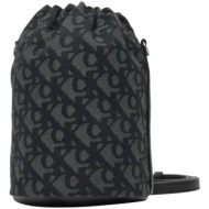 τσάντες ώμου calvin klein jeans ckj monogram bucket bag lv04f3208g |