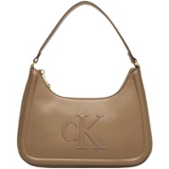τσάντες ώμου calvin klein jeans raised ck small shoulder bag lv04f3230g |