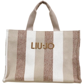 τσάντα liu jo l tote striped canvas 2a6026 t2176 |
