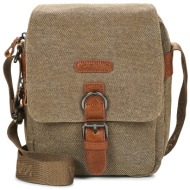pouch/clutch katana 6585 pochette toile garnie cuir