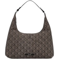 τσάντες ώμου calvin klein jeans emblem jacquard shoulder bag lv04f3635g |