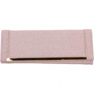 pouch/clutch made in italia pochette rosa tessuto oro ab990