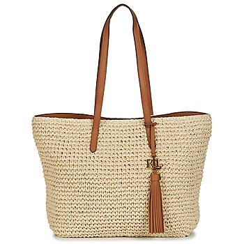 τσάντες ώμου lauren ralph lauren straw tote-tote-medium σε προσφορά