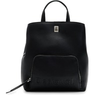 desigual μαύρη τσάντα πλάτης logo sumy 24