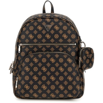 guess καφέ backpack power play maxi