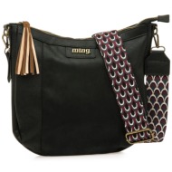 mtng black criss cross body bag salter