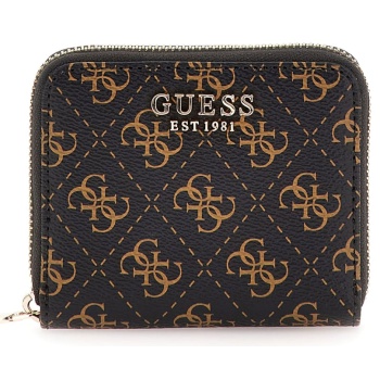 guess καφέ πορτοφόλι laurel 4g mini