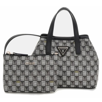 guess μαύρη mini τσάντα ώμου g wave tote σε προσφορά