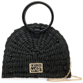 mariamare μαύρη τσάντα clutch cadie