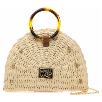 mariamare μπεζ τσάντα clutch cadie