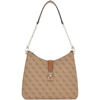 guess μπεζ τσάντα ώμου zamira hobo