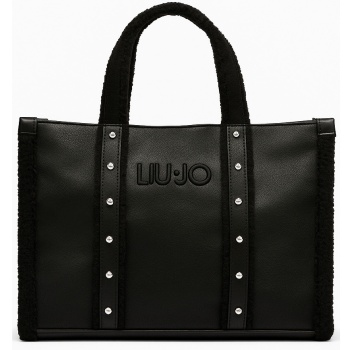 liu jo μαύρη shopping bag 2f5027 σε προσφορά