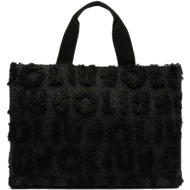 liu jo μαύρη shopping bag 2f5027 logo