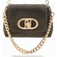 liu jo μαύρη τσαντα ώμου lapuffy strass