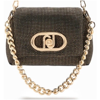 liu jo μαύρη τσαντα ώμου lapuffy strass σε προσφορά