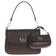 bybyblos καφέ τσάντα ...