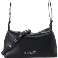 replay μαύρη τσάντα χειρός replay fw3004