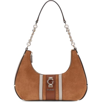 guess ταμπά δερμάτινη τσάντα ώμου erenia sb783818 σε προσφορά