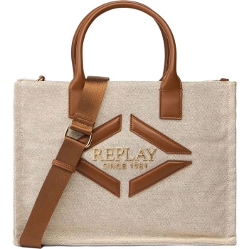 replay μπεζ τσάντα ώμου fw3865 σε προσφορά