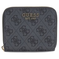 guess ανθρακί πορτοφόλι laurel 2 logo mini