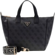 guess ανθρακί τσάντα ώμου follie tote