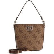 guess μπεζ latte τσάντα ώμου karnilla bucket