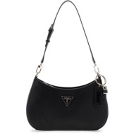 guess μαύρη τσάντα ώμου noelle zg967218