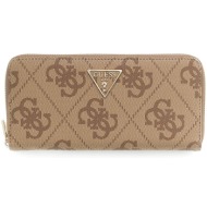 guess μπεζ latte πορτοφόλι laurel wide 4g l