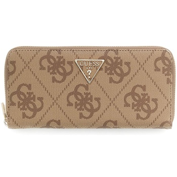 guess μπεζ latte πορτοφόλι laurel wide 4g l