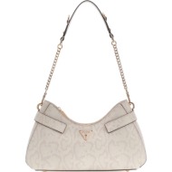 guess μπεζ snake τσάντα ώμου serenova