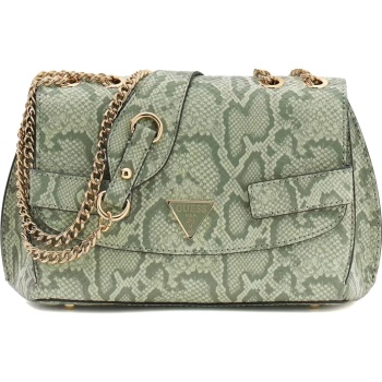 guess πράσινη τσάντα ώμου serenova crossbody