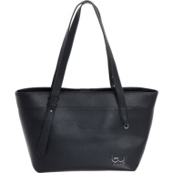 bybyblos μαύρη τσάντα ώμου zest 99b01