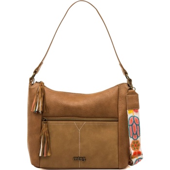 mtng κάμελ τσάντα ώμου anis