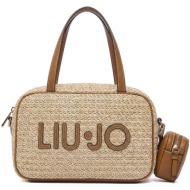 liu jo ψάθινη τσάντα ώμου aa6208