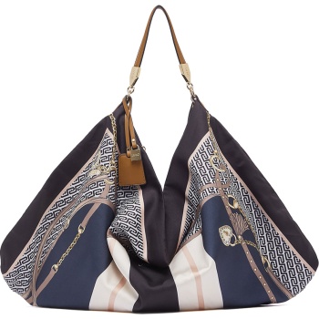 liu jo μαύρη σατέν τσάντα ώμου aa6194