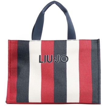 liu jo μπλε shopping bag tote stripes