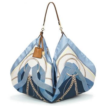 liu jo γαλάζια σατέν τσάντα ώμου aa6194