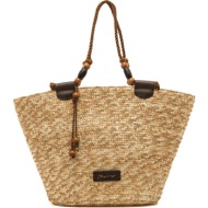 mariamare ψάθινη τσάντα savana
